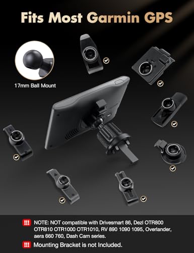 Suporte GPS de carro para Garmin GPS – um suporte de ventilação de carro estável com um gancho de me