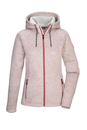 killtec Damen Strickfleecejacke/Fleecejacke mit Kapuze KOW 5 WMN KNTFLC JCKT, rose dust, 38, 43295-000
