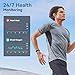 ganopterygon Smart Activity Fitness Tracker, Heart Rate Sleep Monitor, GPS Tracking, 120+ Sport Modes, 30-Day Battery, 2 Bands Black & Blue