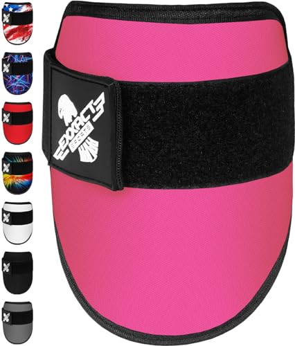 Exxact Sports Plain Baseball Elbow Guard Youth & Adult, Batters Softball Elbow Guard Baseball with Adjustable Straps - (Pink, Adult)