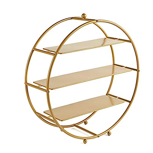 balsa circle 21-inches tall gold wheel round metal cupcake holders stand - dessert display wedding reception events party decorations