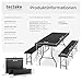 tectake® 3-teiliges Gartenmöbel Set, klappbarer Campingtisch mit 2X Bierbank, Balkonmöbel, Garten oder Terrassentisch Set, Bierzeltgarnitur, mit Tragegriffen, 180cm lang (schwarz)