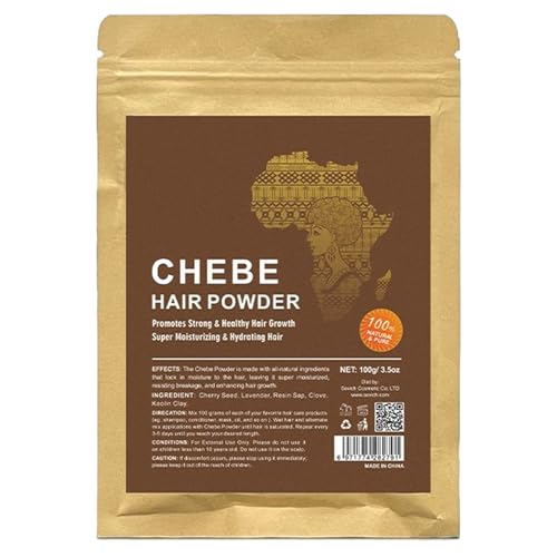 Chebe Powder for Hair Growth, 100g Organic African Chebe Hair Powder For Hair Thicker and Longer Hair All Hair Types (1)