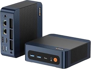 BOSGAME P3 mix Mini PC Gaming, AMD Ryzen 5 7640HS (up to 5.0GHz) 32GB DDR5 1TB PCIe4.0 SSD Mini Computer, Mini PC 4K Display HDMI+DP+USB4, 2.5G Dual LAN, WiFi 6E, BT5.2