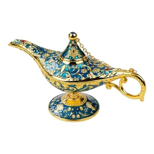 BuyWeek Aladdin Lampe, Vintage Hohl Geschnitzt Magic Genie Lampe Legendäre Aladdin Wunderlampe für Tischdekoration und Geschenk