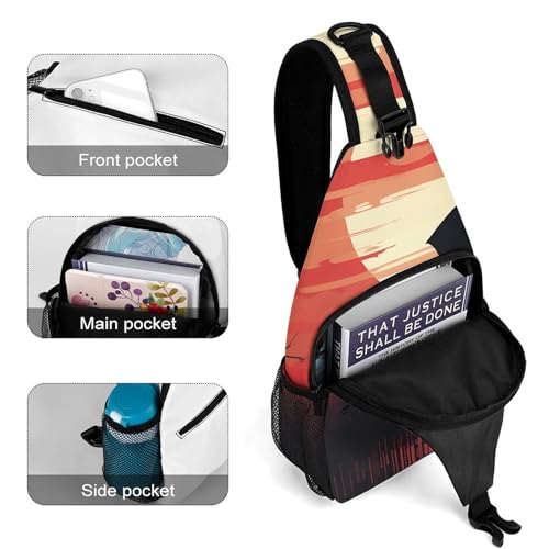 Bolso cruzado deportivo casual para senderismo 38x20cm miniatura 4