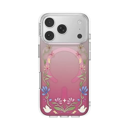 PopSockets iPhone 17 Pro Phone Case with MagSafe- Boho Wilds Maroon