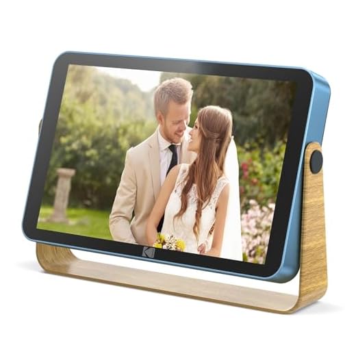 KODAK Digitale fotolijst met wifi, 10 inch HD IPS touchscreen, 4000 mAh batterij, 16 GB geheugen, digitale fotolijst maakt het delen van video's/afbeeldingen met het gezin, cadeau-ideeën