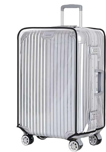 Image of Combo of 3 Clear Trolley Bag Covers Waterproof, Dustproof PVC Luggage Protector Zippered Suitcase Covers for Travel Fits Most 20 /24 /28 Inch Bags (20 Inch)