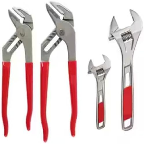 For Milwaukee 48-22-7400-48-22-6552-48-22-6550 6 in. and 10 in. Adjustable Wrench set, 12 in. Dipped Jaw Pliers and 10 in. Dipped Jaw Pliers