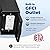 OPAXIS Outdoor Porch Light with GFCI Outlet, Black Motion Sensor Exterior Lighting Fixtures Wall Mount for House with Water Ripple Glass, Anti-Rust Waterproof Outdoor Wall Sconce Lantern for Garage
