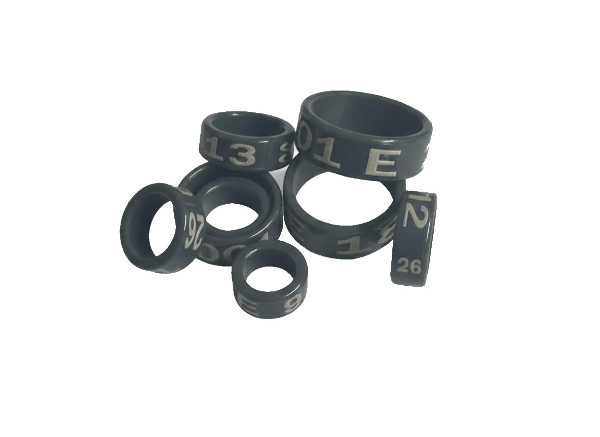Genérico Anillas de Identificación para Aves Pack 25 uds Anillos Cerrados 2026 Color Gris para Las Patas de Gallinas, Anátidas, (18MM) — view 3