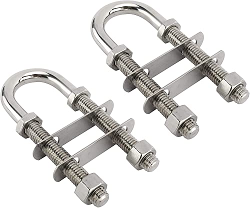 2 pièces U-Bolt Stainless marine 3/8", Longueur 4,3"