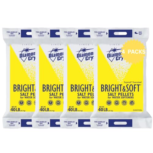 High Purity Water Softener Salt Pellets – 99.8% Pure, Compacted, Anti‑Bridging, NSF Certified, High Solubility for Soft Water & Appliance Protection – 4 Pack - Sodium Chloride