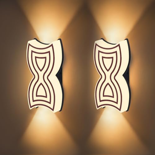 Image of Gesto 7W Waterproof Led Wall Light for Home Decoration - Up Down 2-Way LED Wall Lamp | IP65 Outdoor Fancy Wall Lights for Balcony,Gate,Elevation,Garden,Patio | Decorative Wall Mount Light -Pack of 2