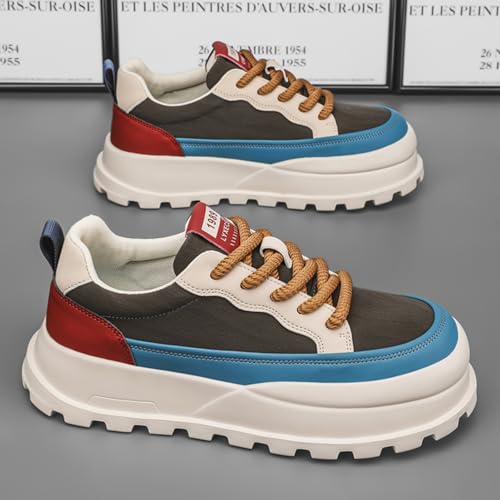 Men's Platform Retro Sneakers Classic Trainers Casual Footwear Tennis Running Chunky Lace - up Stylish Walking Shoes2