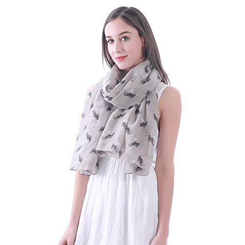 Miniature Schnauzer Dog Print Women's Scarf Shawl Wrap Lightweight2