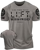 Workout Funny Mens Shirt, Lift-O'Clock, Lifting Gift T-Shirt (XL, Lift-O'Clock WarmGrey Branded)