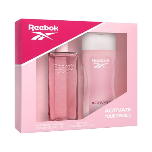 Imagen de Reebok Activate Your Senses Estuche Regalo Perfumes de Mujer Pack de 2 Piezas Eau de Toilette 100ml y Body Lotion 250ml Set Fragancia Floral