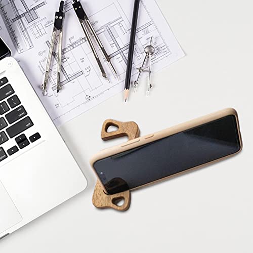 Suporte de telefone celular de mesa de madeira – suporte de mesa para celular – ajuste de vários âng