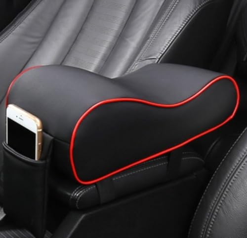 メモリーフォームセンターカーアームレストアームレストクッション強化アームレストクッションカーインテリア製品 (レッド)