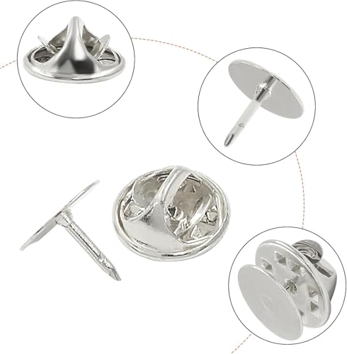 Miniatura 3 de Shshbuy Cierres De Mariposa,50 Piezas Embrague De Mariposa Con Pines En Blanco,Mariposa Pin Embrague,Mariposa Imperdibles,Alfileres De Corbata Para Manualidades Diy Fabricaciónde Joyería Plata