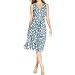 Anne Klein Women's Printed V-Neck Midi Dress
