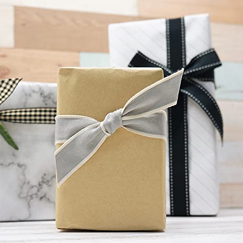 Ct Craft Llc Gray Cotton Ribbon With Ivory Edge (7/8 Inch (22Mm) X 10 Yards) | Home Decor, Wrapping Gifts & Custom Diy Crafts Decorative #TOP6