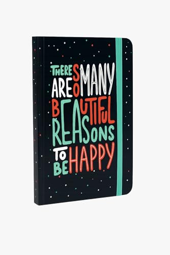 Image of COI Blue A5 Diary: 5.5x8.5 in Blank Inspirational Notebook with Elastic Closure & Dual Ribbons for Daily Gratitude