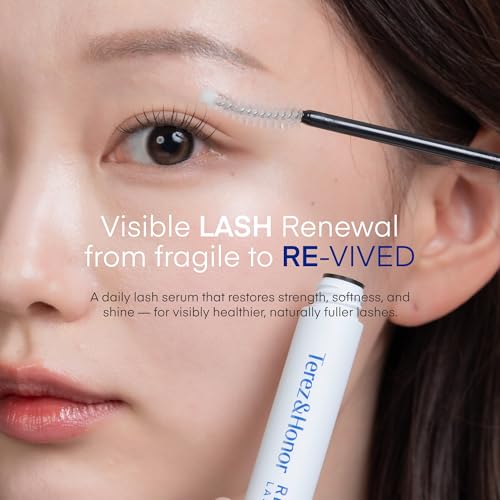 Terez & Honor REviving Lash Serum - Korean Vegan PDRN Lash Growth Serum for Longer, Fuller, Healthier Lashes - Peptide & Biotin Lash Conditioner for Root Strengthening - Clean, Gentle, Made in Korea - Thumbnail 4