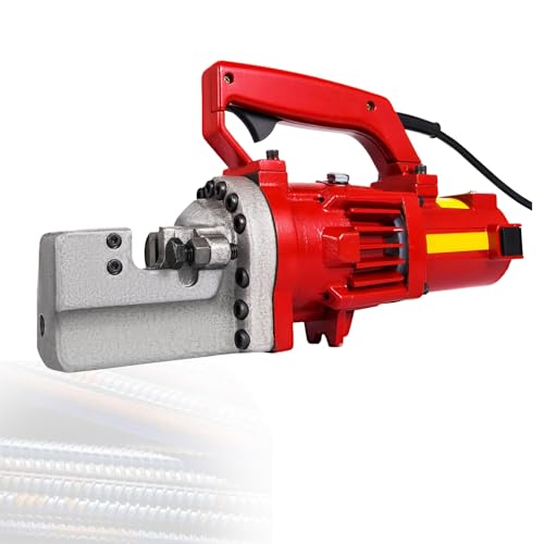 LwiftGal Coupeuse De Barres D'Armature éLectrohydraulique Portable, Plage De Coupe 4-20 Mm, SystèMe De RéGlage par Boulon, Coupes Multiples Possibles Red