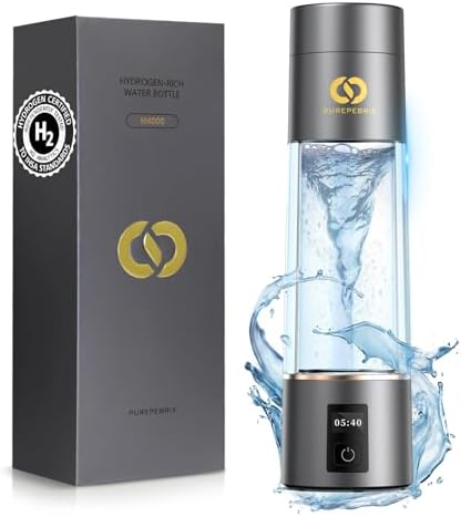 Hydrogen Water Bottle Generator – Up to 6400PPB Pure Hydrogen | IHSA Certified SPE/PEM Tech | Portable Hydrogen Water Bottle for Better Hydration, Recovery & a Thoughtful Wellness Gift