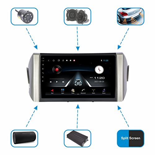 Image of 9 Inch Android Car Stereo for Toyota Innova Crysta | 2GB RAM /32GB ROM | Full HD Touch Screen | WiFi | GPS | Bluetooth | Steering Wheel Control | Reverse Camera & Frame | 1 Year Warranty