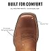 Cowboy Boots For Men - Mens Square Toe Western Boot With Flag,Oil/Slip Resistant,Durable Fashionable Classic Pull on 10 Inch Boots