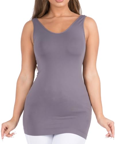 ICONOFLASH Shark Basic Layering Long Tank Top One Size Womens