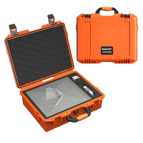 DAIERTEK Starlink Mini Case Travel, Starlink Mini Carrying Hard Case with Precision Cut Foam, Waterproof, Portable, Orange, for Travel, Camp
