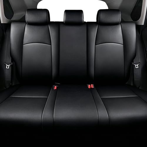 Image of AOMSAZTO Custom Fit Seat Covers for Toyota C-HR 2018-2022 Full Set Black | CHR Seat Covers Premium Faux Leather Breathable Compatible Airbag Scratch Resistant 1:1 Customized Seat Cushion Protectors