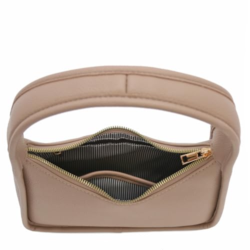 Image of Small Minimalist Shoulder Bag for Women, Faux Leather Underarm Purse, Chic Top Handle Handbag for Everyday