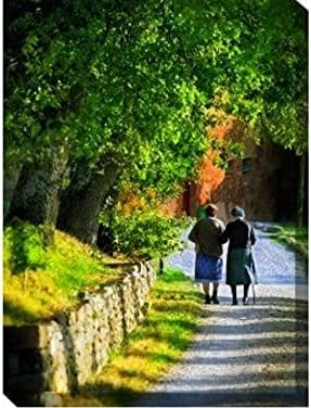 Green and Yellow Descendants Outdoor Canvas Rectangular Wall Art Decor 40" x 30"