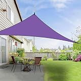 Triangle Sun Shade Sail - Patio Waterproof Shade Cover PES Breathable & UV-Light Resistant Sun Prote
