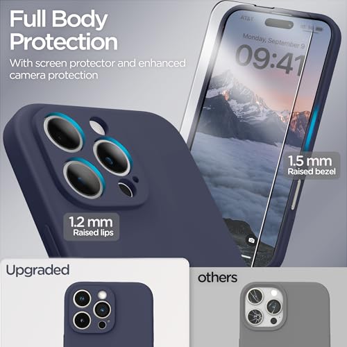 Coque iPhone 16 Pro en silicone liquide avec doublure microfibre
