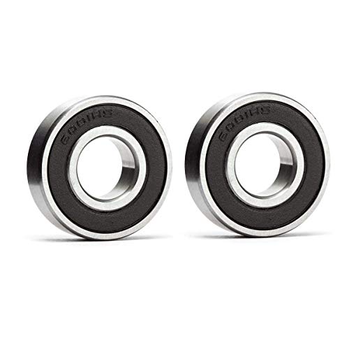 Donepart 6001-2RS Ball Bearing 6001 Bearing Small Bearing 12mm ID 28mm OD 8mm Width ABEC3 High Speed Double Sealed Bearings for Electric Motor, Wheels, Bike, Mower, Spinners (2 Pack)