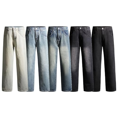 Men's Jeans Summer Denim American Loose Casual Pants4
