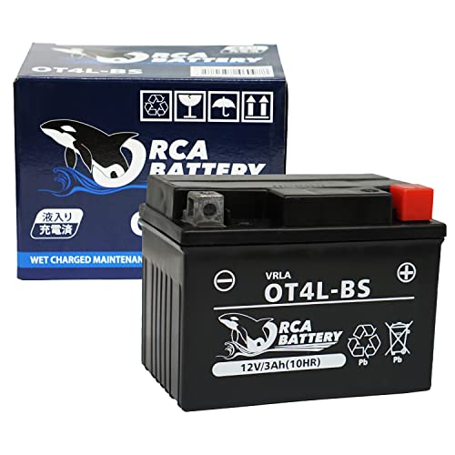ORCA BATTERY �o�C�N�p �o�b�e���[ �t���� �[�d�ς� OT4L-BS (YT4L-BS / GT4L-BS / FT4L-BS �݊�)