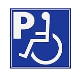 Panneau Rigide Handicapé - Personne à mobilité réduite Parking handicapés 20x20cm épaisseur 3mm