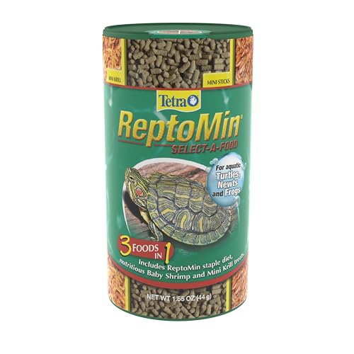 Tetra ReptoMin Select-A-Food 1.55 Ounces, For Aquatic Turtles, Newts And Frogs, Variety Pack