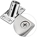 SHENGHUISS Boat Hand Rail Fitting Heavy Duty 316SS Marine Round Base with L Shape Hex Key and Screws Rectangular 60° 1-1/4 inch 2 Pack