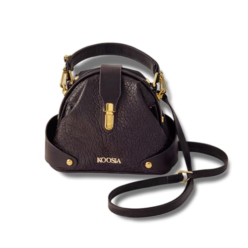 KOOSIA Mini Bag for Women PU Vegan Leather Satchel Handbag with Top Handle & Adjustable Sling Strap Structured