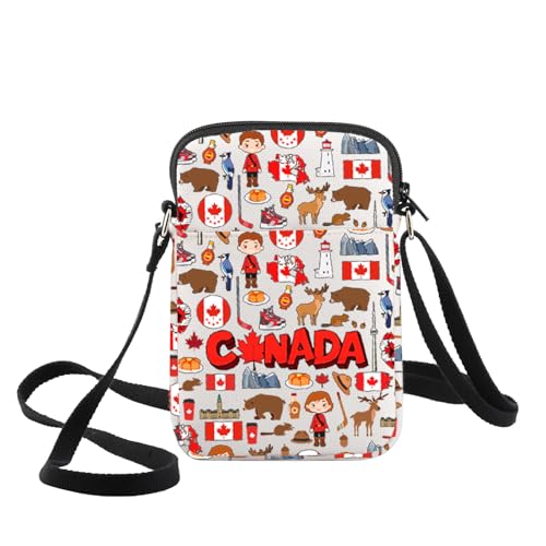 WZMPA Canada Travel Crossbody Bag Canada Souvenir Gifts Canada Vacation Shoulder Bag Canada Trip Merchandise