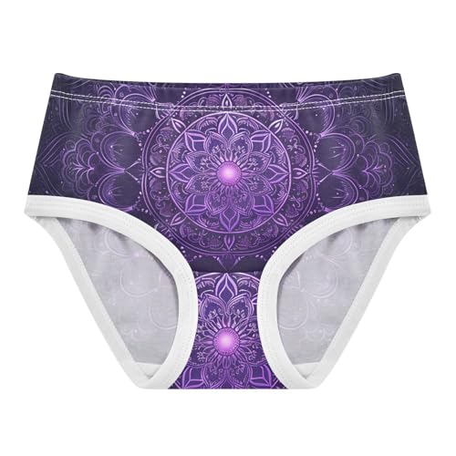 Purple Mandala Illustrated Toddler Girls Underwear 2t Cotton Panties for Girl Funny Undies Kids Briefs